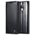 Флип-кейс CASEME для Samsung Galaxy S9, Waxy Textured, чёрный
