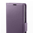 Чехол для Samsung Galaxy S23 FE, ERBORD Glossy Litchi, кошелек с клапаном, фиолетовый