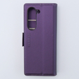 Чехол для Samsung Galaxy Z Fold 5 5G, ERBORD Glossy Litchi, кошелек с клапаном, фиолетовый