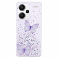 Чехол для Xiaomi Redmi Note 13 Pro+, Glitter Butterfly, фиолетовый