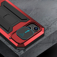 Чехол для iPhone 14 Plus, R-JUST CamShield Slide, бронированный, красный / черный