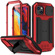 Чехол для iPhone 14 Plus, R-JUST CamShield Slide, бронированный, красный / черный