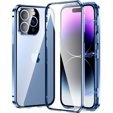 Чехол для iPhone 15 Pro, Magnetic Dual Glass, синий