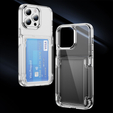 Чехол для iPhone 16 Pro, Card Holder Kickstand, прозрачный