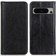 Чехол до Google Pixel 8 Pro, Wallet Litchi Leather, чёрный