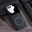 Чехол до Motorola Razr 50 Ultra, Leather Hybrid MagSafe, чёрный