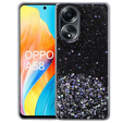 Чехол до Oppo A58 4G, Glittery, чёрный