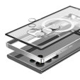 Чехол до Samsung Galaxy S22 Ultra, CamShield MagSafe, прозрачный / серебряный