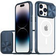 Чехол до iPhone 14 Pro, Slide Camera Magsafe, синий