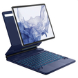 Чехол + клавиатура Samsung Galaxy Tab S9+/ S8+/ S7+/ S7 FE, Dexnor Magnetic Keyboard Touchpad, синий