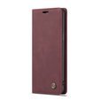 Чехол CASEME для Samsung Galaxy S9, Leather Wallet Case, бордовый