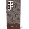 Чехол GUESS до Samsung Galaxy S24 Ultra, 4G Bottom Stripe, коричневый