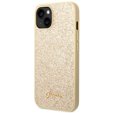 Чехол GUESS до iPhone 14 Plus, Glitter Script Hardcase, золотой