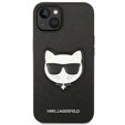 Чехол Karl Lagerfeld до iPhone 14 Plus, Saffiano Choupette Head Patch, чёрный