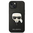 Чехол Karl Lagerfeld до iPhone 14 Plus, Saffiano Karl's Head Patch, чёрный