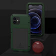 Чехол Love Mei до iPhone 12 Mini, armored with glass, зелёный