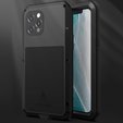 Чехол Love Mei до iPhone 12 Pro Max, armored with glass, чёрный