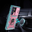 Чехол NOX Camera Slide Samsung Galaxy S23 Ultra, CamShield Slide, розовый / зеленый