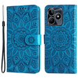 Чехол Wallet до Realme C53 4G, Flower, Blue