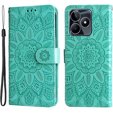 Чехол Wallet до Realme C53 4G, Flower, Green