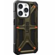 чехол Urban Armor Gear для iPhone 15 Pro, Monarch, Kevlar зелёный