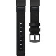 Pasek Canvas + Leather do zegarka Garmin Fenix 5X/5X Plus/Fenix 3/3 HR - Black