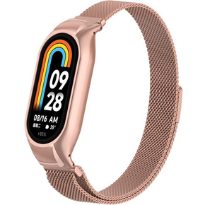 Браслет  Milanese для Xiaomi Smart Band 8 - Rose Pink