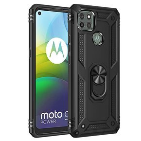 Броньований Чoхол до Motorola Moto G9 Power, Nox Case Ring, чорний