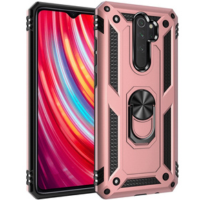 Броньований Чoхол до Xiaomi Redmi Note 8 Pro, Nox Case Ring, рожевий rose gold