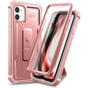 Броньований чохол для iPhone 11, Dexnor Full Body, рожевий rose gold