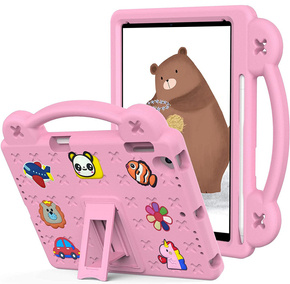 Дитячий чохол для планшета Lenovo Tab M10 X505F X605F / Tab P10-X705F/L / Huawei T5 10.1, Cute Patterns, з підставкою, рожевий