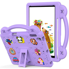 Дитячий чохол для планшета Lenovo Tab M10 X505F X605F / Tab P10-X705F/L / Huawei T5 10.1, Cute Patterns, з підставкою, фіолетовий