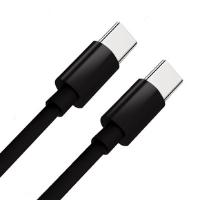 Довгий кабель USB Type-C-Type-C 60 Вт, 3A, 100 см Black