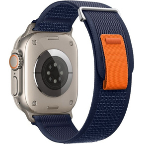 Нейлоновий ремінець до Apple Watch 1/2/3/4/5/6/7/8/SE/ULTRA 42/44/45/49mm, Grey / Black / Orange