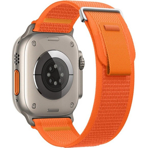 Нейлоновий ремінець до Apple Watch 1/2/3/4/5/6/7/8/SE/ULTRA 42/44/45/49mm, Grey / Black / Orange