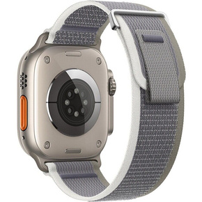 Нейлоновий ремінець до Apple Watch 1/2/3/4/5/6/7/8/SE/ULTRA 42/44/45/49mm, Grey / Black / Orange