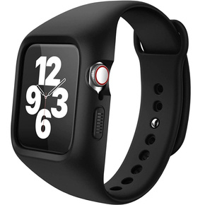 Ремінець + чохол Suritch для Apple Watch 4/5/6/7/8/SE 44/45mm, чорний