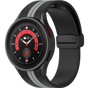 Силіконовий ремінець для Fitbit Inspire 3, Red Samsung Galaxy Watch 4 / 5 40/42/44/46/45MM PRO, Black / Grey