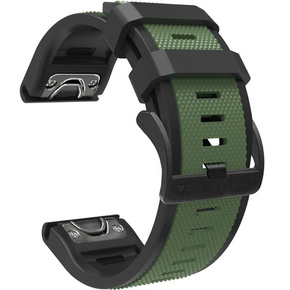 Силіконовий ремінець для Garmin Fenix 5X/6X/7X, Green / Black