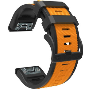 Силіконовий ремінець для Garmin Fenix 5X/6X/7X, Orange / Black