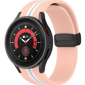 Силіконовий ремінець для Samsung Galaxy Watch 4 / 5 40/42/44/46/45MM PRO, Pink / White