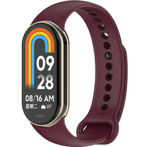 Силіконовий ремінець для Xiaomi Smart Band 8, Wine Red