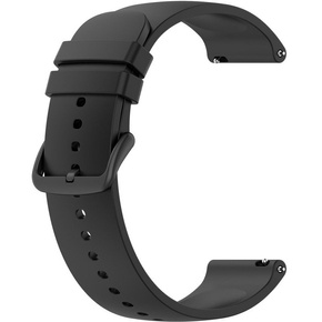 Силіконовий ремінець 20mm, Black/Black Buckle