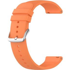 Силіконовий ремінець 20mm, Orange/Silver Buckle