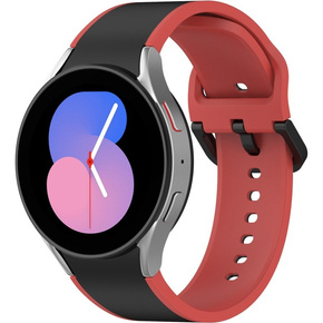 Силіконовий ремінець Dual Color для Samsung Galaxy Watch 4 / 5 - Black/Red