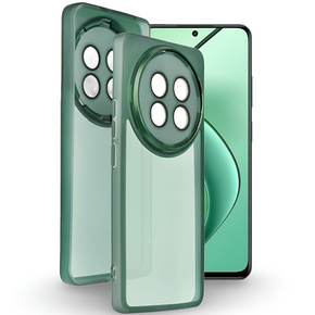 Силіконовий чохол для Realme 12, з захистом камери, прозорий / зелений