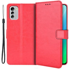 Футляр з клапаном для Nokia G60 5G, Crazy Horse Wallet, червоний