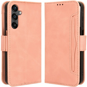 Футляр з клапаном для Samsung Galaxy M35, Card Slot, рожевий