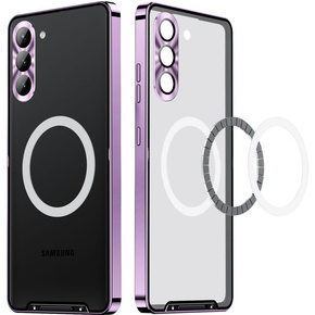 Чохол для захисту камери Samsung Galaxy S23 FE, для MagSafe, прозорий / фіолетовий
