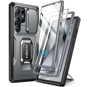 Чохол для Samsung Galaxy S24 Ultra, серія Tongate MECH з підставкою, сірий